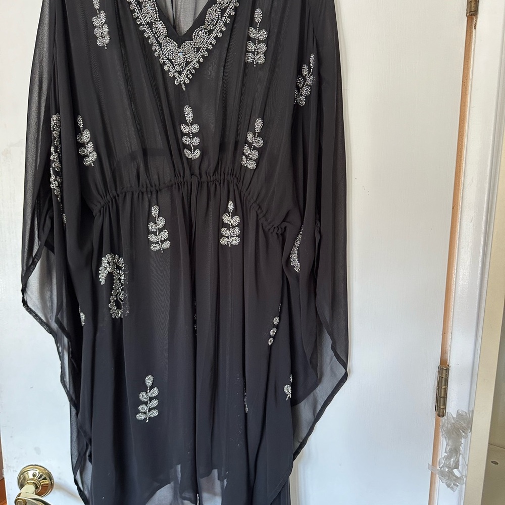 Sheer black beaded top